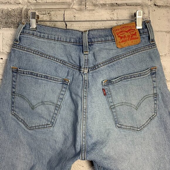 Levi's 569 Loose Straight Jean Shorts 12' Light Wash Stretch Denim - Picture 6 of 12